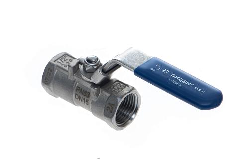 РИДАН BVS-R  Шаровый кран резьбовой DN40 PN63; с рук.; Корпус-корр.ст.сталь; Шар-корр.ст.сталь AISI316; упл.R-PTFE арм. 15% 082X4606R