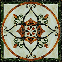 Infinity Ceramic Tiles Castello Fronzola Roseton Crema 120x120 Декор