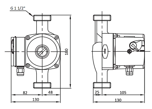 SHINHOO BASIC 25-6S N 180 1x230V Циркуляционный насос