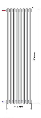 Purmo Delta Laserline AB 2180/8 секции боковое подключение