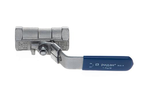 РИДАН BVS-R  Шаровый кран резьбовой DN40 PN63; с рук.; Корпус-корр.ст.сталь; Шар-корр.ст.сталь AISI316; упл.R-PTFE арм. 15% 082X4606R