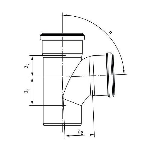 Тройник Rehau Raupiano Plus 110/110/87°