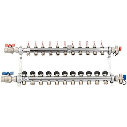 РЕХАУ К-т коллекторов HKV-D из нерж. стали на 11 контура с шар. кранами