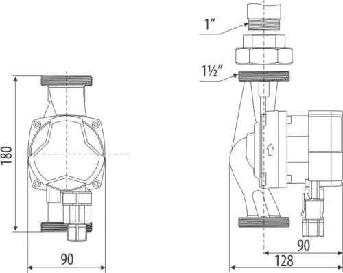 Aquario PRIME-A1-258-180 циркуляционный насос