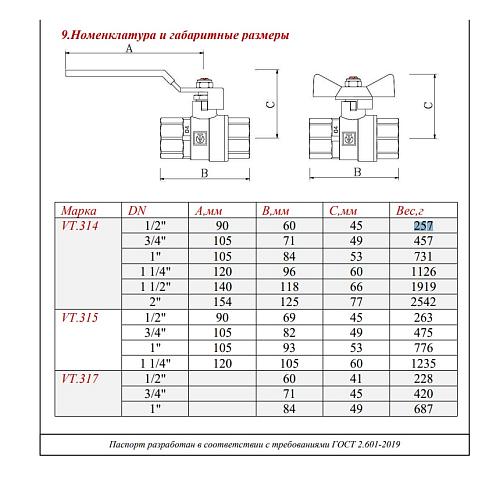 Valtec Perfect 1" Кран шаровой внутренняя/внутренняя резьба усиленный рукоятка бабочка