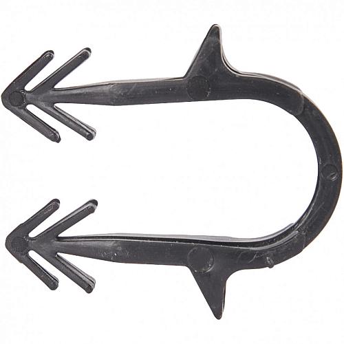 STOUT Скоба якорная с двойным креплением для труб д.16-20мм, цвет черный