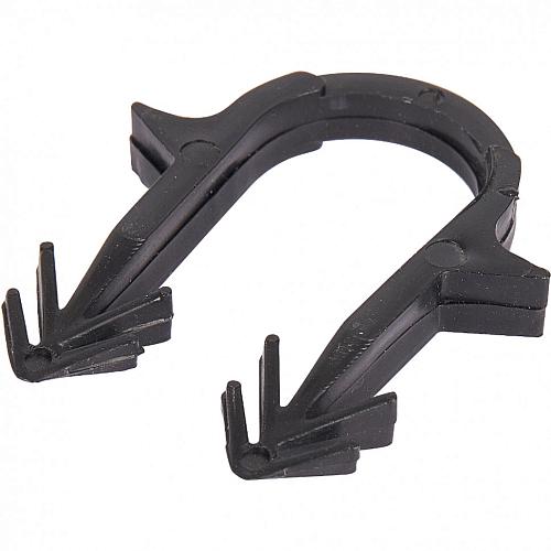 STOUT Скоба якорная с двойным креплением для труб д.16-20мм, цвет черный